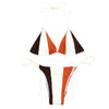 Color Block String Low Waisted Bikini Set