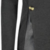 Button Up Snake Skin Leather Panel Jacket