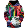 3D Colorful Magnetic Balls Print Pullover Hoodie