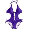 Lace-up Backless One Piece Swimsuit