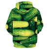 Cucumber Print Kangaroo Pocket Hoodie