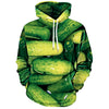 Cucumber Print Kangaroo Pocket Hoodie