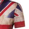 3D Retro Flag Round Neck Short Sleeve T-Shirt For Men