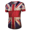 3D Retro Flag Round Neck Short Sleeve T-Shirt For Men