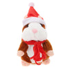 Christmas Style Cute Talking Hamster Plush Toy Sound Record