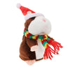 Christmas Style Cute Talking Hamster Plush Toy Sound Record