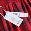 Plus Size Checked Shirt Collar Vintage Dress
