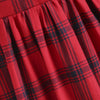 Plus Size Checked Shirt Collar Vintage Dress