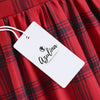 Plus Size Checked Shirt Collar Vintage Dress