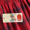 Plus Size Checked Shirt Collar Vintage Dress