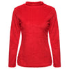 New Women Long Sleeve Fluffy Sweater Warm High Neck Jumper Pullover Crop Top