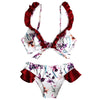 Ruffle Trim Floral Bikini Set