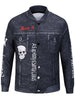 Skull Graphic Print Jacket