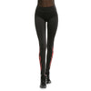 Mid Waist Flame Print Skinny Leggings Women Yoga Pants
