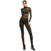 Mid Waist Flame Print Skinny Leggings Women Yoga Pants