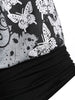 One Cold Shoulder Butterfly Printed Long Sleeve T-shirt