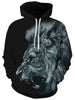 Kangaroo Pocket 3D Roaring Lion Hoodie