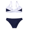 Contrast Trim Strappy Bikini Set