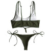 Knot Tied Sides Ribbed Bikini