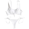Knot Tied Sides Ribbed Bikini