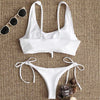 Knot Tied Sides Ribbed Bikini