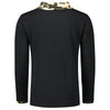 Heaps Collar Camouflage Long Sleeve T-shirt