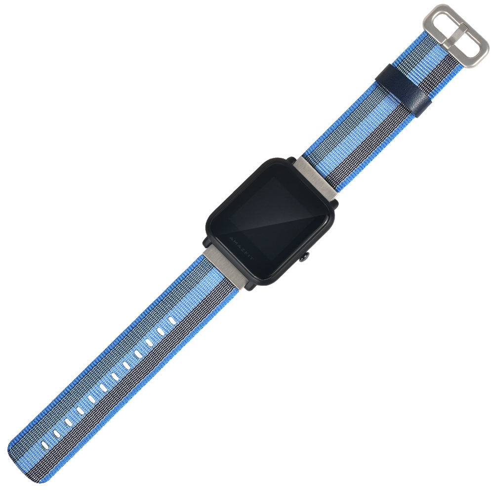 TAMISTER 20mm Knitted Canvas Wrist Watch Band Strap for AMAZFIT Youth Ed.
