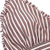 Frill Hem Stripe Tie Side Bikini Set