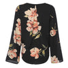 Women Long Sleeve Cross Belt Blouse V Neck Design