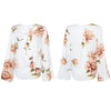 Women Long Sleeve Cross Belt Blouse V Neck Design