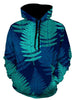 Kangaroo Pocket Leaves Pattern Pullover Hoodie
