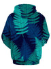 Kangaroo Pocket Leaves Pattern Pullover Hoodie