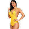 Ribbed Frilled Trim Cami Strap Swimsuit