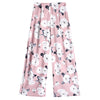 High Waist Floral Print Slit Wide-leg Loose Women Long Pants