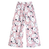 High Waist Floral Print Slit Wide-leg Loose Women Long Pants