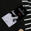 Turtleneck Long Sleeve Stripe Button Women Knitted T-shirt