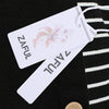 Turtleneck Long Sleeve Stripe Button Women Knitted T-shirt