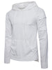 Patch Panel Design Drawstring Hoodie