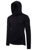 Patch Panel Design Drawstring Hoodie