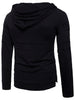 Patch Panel Design Drawstring Hoodie