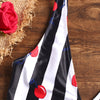 Striped Plunge High Cut One Piece Swimsuit