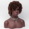Short Side Bang Colormix Kinky Curly Synthetic Wig