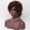 Short Side Bang Colormix Kinky Curly Synthetic Wig