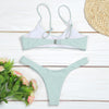 Spaghetti Strap Backless Padded Low Waist Women Bikini Set