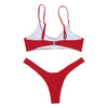 Spaghetti Strap Backless Padded Low Waist Women Bikini Set