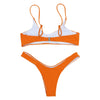 Spaghetti Strap Backless Padded Low Waist Women Bikini Set