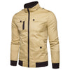 Epaulet Design Pockets Zip Up Cargo Jacket