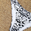 Snake Print Bandeau Low Waist Bikini Set