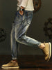 Slim Fit Straight Leg Faded Jeans