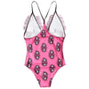 Eye Frill Hem Backless One Piece Swimsuit
